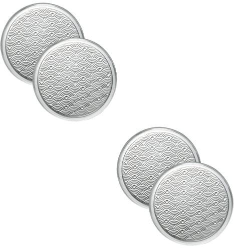 Cabilock 4pièces sous-Verres Ronds Verre Isolants Et Résistants Chaleur pour Tasses Décoratifs Et Transparents Idéaux pour Cuisine Salle à Manger