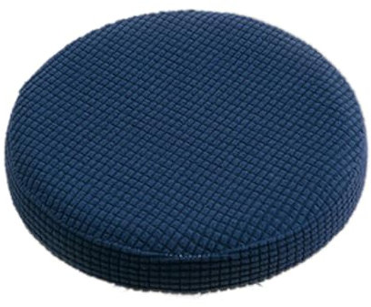Wambere 2 Stück Runder Hockerbezug Stuhl Staubabdeckung Elastizität Hocker Bezug Drehstuhlhockerbezug Waschbar Hocker überzug Hocker Schonbezüge für 30-40cm Runder Hocker Durchmesser,Navy blau