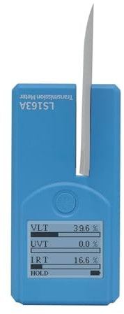 Digitales UVA/UVB-Messgerät Solarfolien-Transmissionsmessrät, Tönungsmessrät for UV-Infrarot- und VL-Transmission, Windschutzscheibe und Klebefolien Hintergrundbeleuchtetes LCD, Speicherfunktion