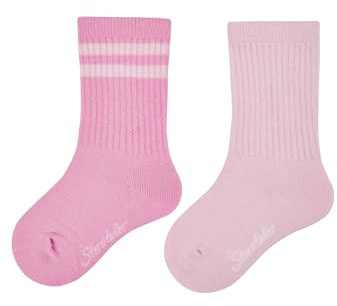 Sterntaler Socken Doppelpack Coolmax Rippe - Baby und Kindersocken kurz - klassische Rippstruktur - Sport Socke - klimaregulierend - optimale Passform - 2er Pack Mädchen Strümpfe