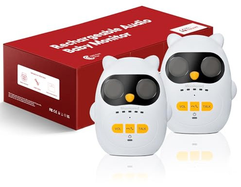 Babyphone audio avec batterie rechargeable, intercom sans fil pour la maison, intercom Full Duplex avec une portée de 300 m, son clair, veilleuse, moniteur pour enfants, personnes âgées, animaux