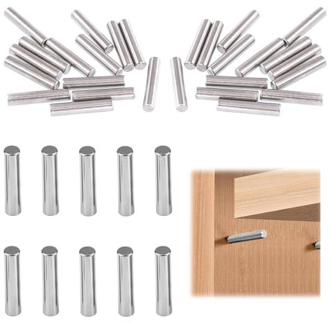 HAYGEM 36 Stück Regalbodenträger aus Lagerstahl, Dübel 4mm mit Toleranz 0.001 cm, Regalbodenhalter Stifte mit Härtung Behandelte Stifte, für Möbelmontage, Hardware-Zubehör und Maschinenbau