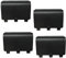 4 Pack Battery Cover for Xbox One&One S/X Controller Cover, Replacement Battery Back Cover for Xbox One S/X,Battery Back Shell Covers for Xbox One&One S/X[NOT for Xbox Series X/S](Black)
