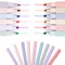 Textmarker Pastell Highlighter 12 Stück, Aesthetic Marker Stifte, Textmarker Set, Bibel Zubehör Farblich Sortiert Leuchtstifte, Klein Schulsachen für Bibel Tagebuch Notizbuch, Schule Büro