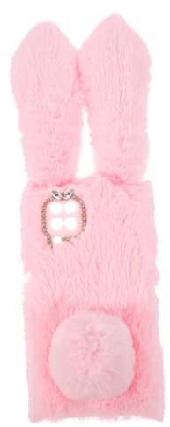 GARVALON Flauschige TPU-schutzhülle Für Smartphone Mit Weichem Kaninchenfell Langlebig Und Stoßfest Kuscheliger Handwärmer Modische Handyhülle Für Alltag Und Party