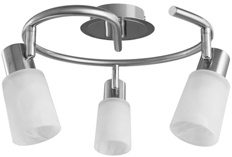 ARTE LAMP Deckenstrahler LED 3-flammig Moderne Deckenleuchte & Deckenspots für Wohnzimmer, Silber, Weiß, E14, schwenkbar, 30 x 30 x 18 cm