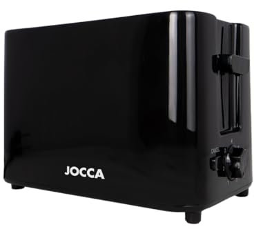 JOCCA - Tostador de pan 2 rebanadas, 700W, 7 Niveles de Tostado, Bandeja Recoge Migas Extraíble, Función Cancelar y Apagado Automático, Diseño Compacto con Compartimento para Cable