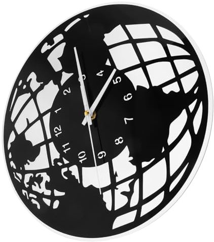 Alipis Reloj De Pared Vintage Silencioso Redondo Decorativo Ideal para Oficina