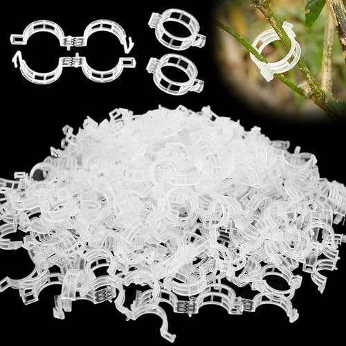 LXYYDS 200 Pieces Clips Tomate pour Plantes, Clips Tomate pour Plantes, Clips pour Grimpantes, Plant Support Clips de Jardin, Clips de Vigne, pour légumes, tomates, et Plants de vignes