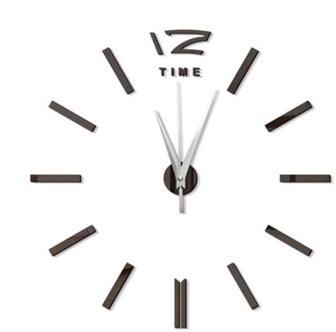 Orologio muto da parete | Adesivo acrilico 3D con orologio da parete fai-da-te senza cornice,Diametro 60 cm formato adesivo decorativo orologio grandi adesivi murali per soggiorno camera da letto deco