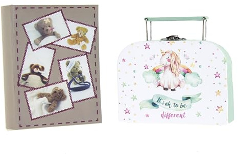 Baby Erinnerungsbox Schatztruhe Erinnerungen mit 10 Fächern,Erinnerungen Meilenstein Box – Erinnerungsbox für Geburt und Taufe – Süße Baby, Babyschmuck (Weiße Tasche, Einheitsgröße, 1, stück)