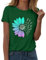 T Shirt Donna Manica Corta Cotone con Stampa Maglietta Casual Girocollo Estiva Base Tee Bluse Vintage Moda Manica Corta Stretch Camicia Elegante Top 2025 per Il Tempo Libero,Running,Pigiama