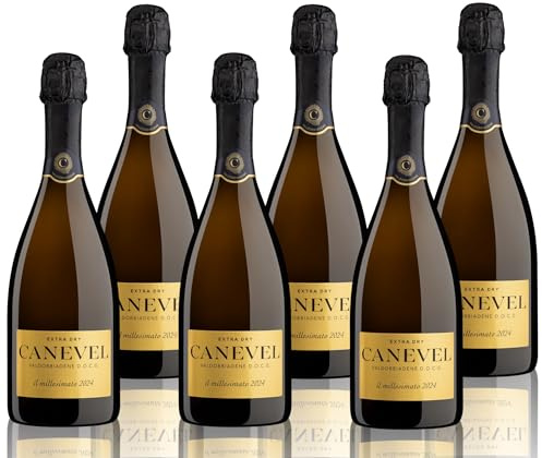 CANEVEL IL MILLESIMATO 2024 | Valdobbiadene Prosecco Superiore DOCG Millesimato Extra Dry | 6x750 ml | caisse de 6 bouteilles