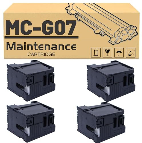 MC-G07 MC G07 Abfalltinten-Wartungskassette kompatibel für Canon G3980 G3990 G3991 G3680 G3690 G4680 G3780 G4780 Drucker, Abfalltintensammler 4 Pack Black
