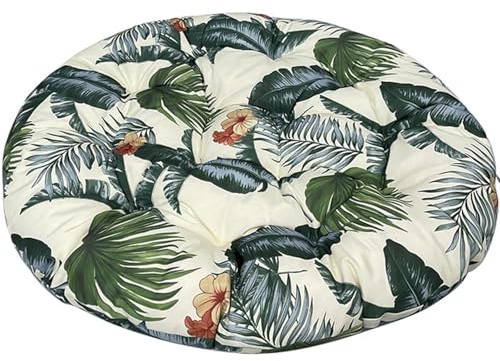 QOPIGFBN Papasansessel Kissen Wasserdicht,Polster Bodenkissen für Schwenksessel,Rund Papasan Sessel 40-150cm,Indoor & Outdoor Polyrattan Sessel Kissen,Schaukel-Hängesesselkissen (B 150cm)