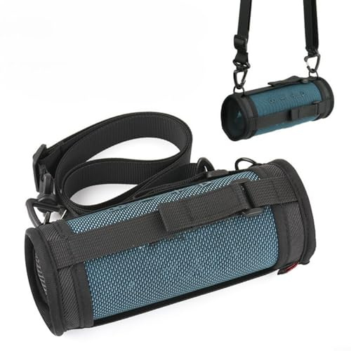 CWOQOCW Étui de protection en nylon pour haut-parleur JBL Flip 6 avec design en maille, housse de rangement portable avec bandoulière réglable pour voyage et utilisation en extérieur