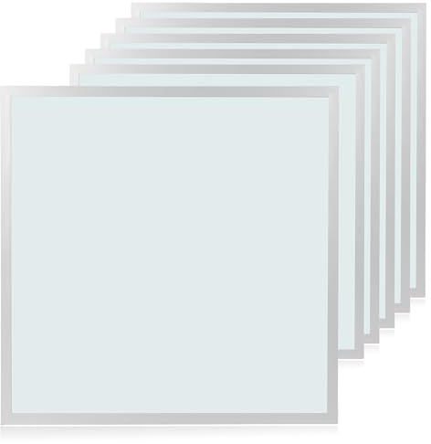 LUXULA 6er Pack LED Panel 62x62 cm Backlit, 36W 3600lm, 6000K Kaltweiß | inkl. 230V Netzteil, LED Bürolampen für Odenwald Rasterdecke, Büroleuchten, Deckenleuchte, Einlegeleuchte