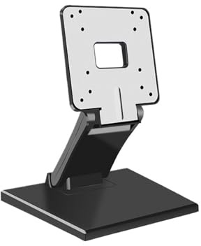14-24 Desktop Monitor Holder with VESA Hole Folding TV Screen Stand Screen Mount Support Metal Bracket for Office Home School(Black-Square)