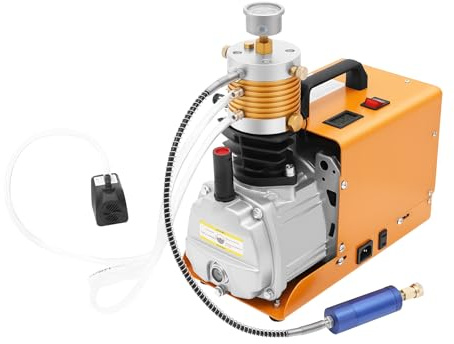 Fridgestea PCP Luftkompressor 300Bar | 1800W Hochdruck-Luftpumpe mit Auto-Stop & Wasserkühlung | 100L/min Schnellfüllung, Tragbarer Compressor für Tauchflasche, Paintball, PCP-Gewehr & Autoreifen