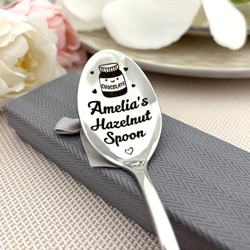 Löffel personalisierter mit Gravur - Individuelles Geschenk mit Namen | Kaffeelöffel nutella geschenke für Männer, Frauen & Lieblingsmenschen - besondere Überraschung zum Geburtstag, Weihnachten