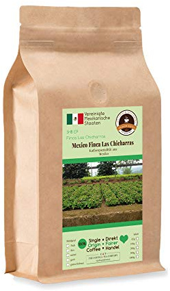 Kaffee Globetrotter - Kaffee Mit Herz - Mexico Finca Las Chicharras - 500 g Grob Gemahlen - für Stempel-kanne French-Press Kaffeebereiter - Spitzenkaffee Fair Gehandelt Unterstützt Soziale Projekte