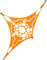 PSYWORK Schwarzlicht Segel Spandex | Progspy Neon Space Star II | Orange | 1,5 x 3m | UV-aktiv | Leuchtend | Wandtuch Wandbehang Stoff Neon Deko Party Tuch Tapestry Poster PSY Goa