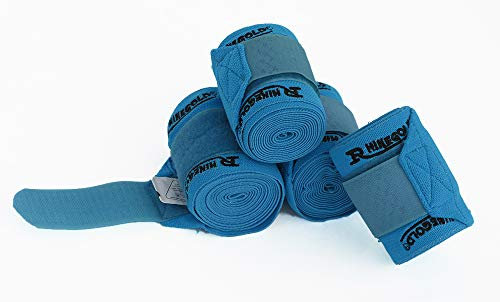 Rhinegold 0 Elastische Trainingsbandagen, Türkis Bandagen, Einheitsgröße
