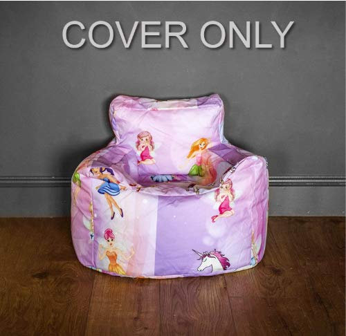 HomeZone® Washable Kids Beanbag Toddler Chair Cover Only for Indoor Outdoor Beanbag Chairs for Kids Bean Bag Chair for Girls Bedroom Decor Waterproof Garden Soft Toy Storage Beanbags for Children