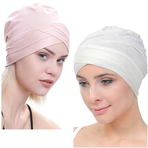Deresina W-Mütze aus Bambus-Gewebe für Chemotherapie., Puder - Creme, One size