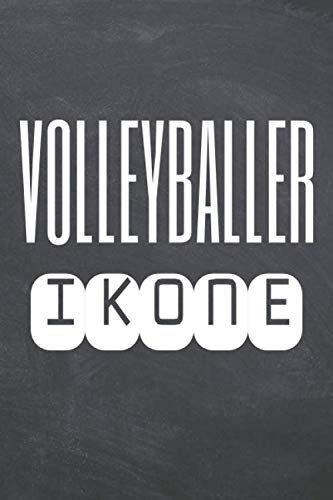 Volleyballer Ikone: Volleyballer Punktraster Notizbuch, Notizheft oder Schreibheft - 110 Seiten - Büro Equipment & Zubehör - Lustiges Geschenk zu Weihnachten oder Geburtstag