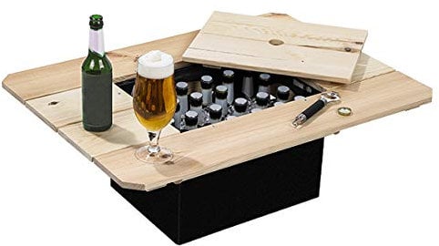 N/V Bierkasten Holztisch mit Deckel