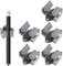 Xhtol Mop Broom Holder, 5 Pcs Mop Holder Wall Mounted Clip Hanger Broom Gripper Storage Rack Sweeping Brush Hook Organiser Tidy Tools for Closet Kitchen Garden Garage Bathroom