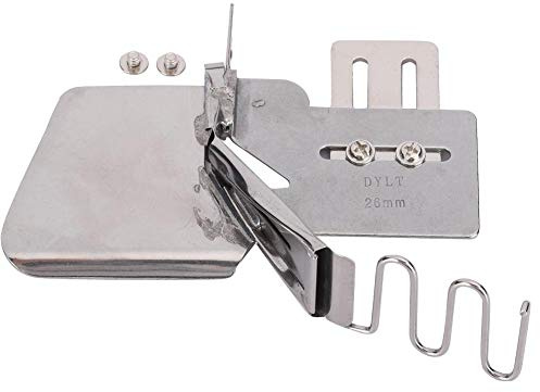 Atyhao Prensatelas con Dobladillo Enrollado, Dobladillo de Coser de 4 Pliegues Cilindro elástico de Doble Carpeta para Accesorios de máquina de Pespunte Industrial(26mm)