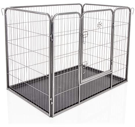 Playpen Heavy Duty Puppy Dog Crate by Cozy Pet 4 Models Size X-Large - Rabbit Run Enclosure Dog Cage or Crate Whelping Box with Heavy Duty ABS Floor HDDP04