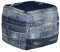 WOMO-DESIGN Sitzwürfel Pittsburgh 45cm, Blau, Unikat, handgefertigt aus Jeans, Baumwolle Füllung, Quadratischer Sitzpouf Sitzpuff Pouf Puff Sitzhocker Sitzkissen Bodenkissen Fußhocker Hocker Ottoman