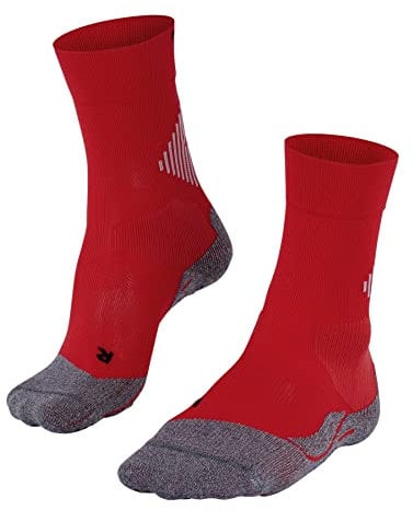 FALKE Unisex Socken 4 GRIP Stabilizing U So Funktionsmaterial für maximalen Speed 1 Paar, Rot Scarlet 8079, 44-45