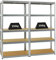 PROREGAL Mega Deal 2er-Set Schwerlastregale Slim Elephant 180x90x60cm mit 5 Ebenen Fachlast 350kg Verzinkt