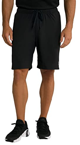 JP 1880 Short de Sport Fonctionnel Jay-PI pour Homme, Taille élastique, Pantalon Quickdry, Noir, Taille 4XL