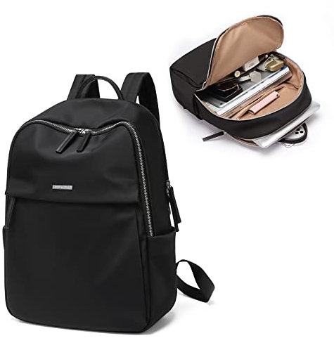 GOLF SUPAGS Zaino da Donna Con Scomparto Separato Per Computer Portatile, Resistente all'acqua, Antifurto, Adatto Per Notebook da 15,6 Pollici, Borsa da Viaggi, Lavoro, Universitario, Nero