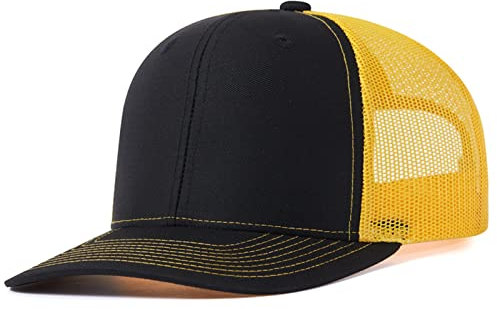 FEOYA Männer Frauen Mesh Trucker Hat Unisex Einstellbare Baseball Cap 6 Panel Plain Trucker Cap D2