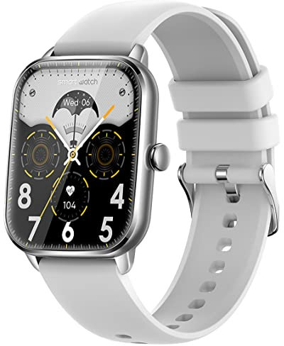 Smart Watch Damenuhr Smartwatch Herren Android Fitnessuhr Alexa eingebaute,Whatsapp fähig Fittnessarmbanduhr Männer Jungen Kinder Sport Fitness Tracker Uhr Schrittzähler Digital Armbanduhr Silber