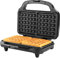 Petra PT2249TVDE Deep Waffle Maker, Non-Stick XL Plates, Insulated Handle, Locking Latch, 900W, Automatic Control, Power/Temperature Indicator Lights, Aluminium, Black