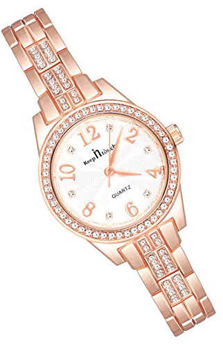 MicLee Orologio da donna Orologio semplice Orologio da ragazza al quarzo Quadrante rotondo Quadrante digitale Movimento casalingo Orologio di moda resistente all'acqua