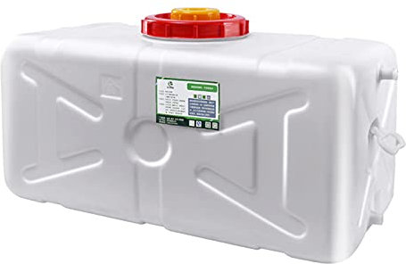 Jericane Eau Blanche 25L/45L/70L/100L/150L Bidon d'eau ÉPaississement Réservoir d'eau Potable Portatifs Seau en Plastique Épais PC pour Camping Car Voyage Voiture Maison Fitting(Size:45L)
