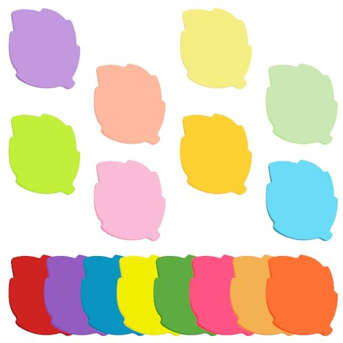 Farbige Haftnotizen, 16 Farben 800 Blatt Blätter Form Selbstklebende Haftnotizzettel, Sticky Notes für Büro Schule Zuhause Memo Notizblöck 70 x 70 mm
