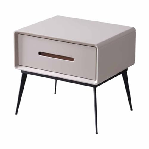 Rectangulaire Table de Chevet laquée Hundred Simple Light Luxury Petite Armoire de Chevet créative scandinave Installation Gratuite (Blanc) Table de Nuit Mince