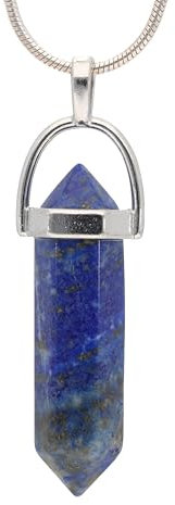 Lebensquelle Plus | Gefasste Doppelspitze | Mit silberfarbener Fassung und Öse (Lapislazuli)