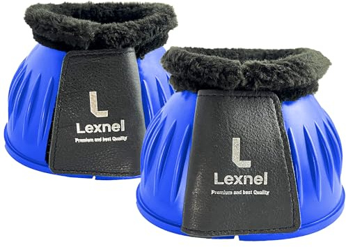 Rubber Bell Boots, Durable Bell Boots for Horse – Superior Hoof Protection and Comfort (Blue, L)