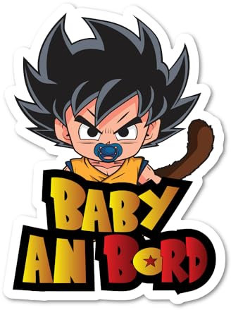 Baby on Board Aufkleber Auto Manga & Anime DBZ 13x18cm Vinyl-Aufkleber für Auto, Leicht zu Klebender Autoaufkleber (Farbe)
