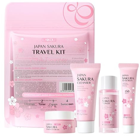 Set Regalo Per La Cura Della Pelle Per Donne - 4 Set Per La Cura Della Pelle, Kit Per La Cura Della Pelle Con Detergente, Toner, Crema Viso, Crema Solare, Idratante Per Tutti I Tipi Di Pelle